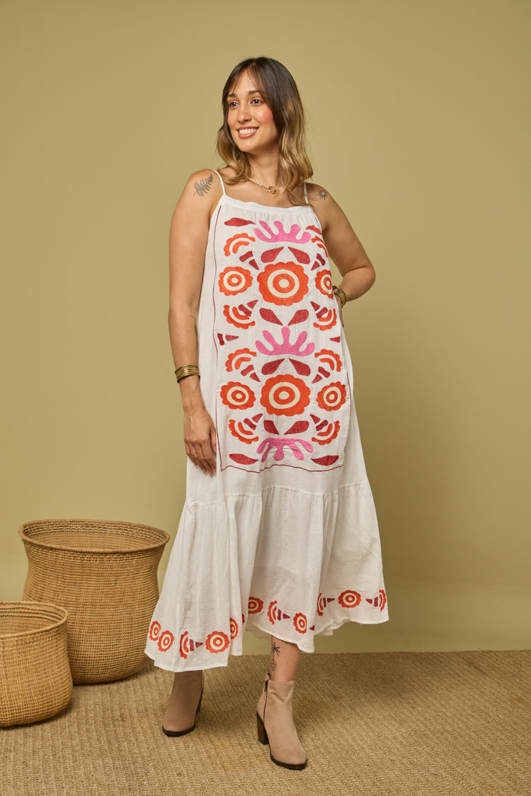 Vestido Blanco Bordado✨