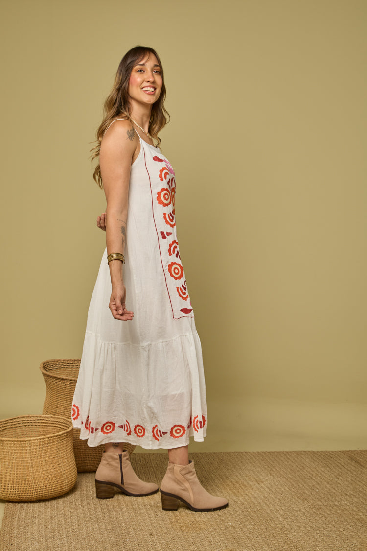 Vestido Blanco Bordado✨