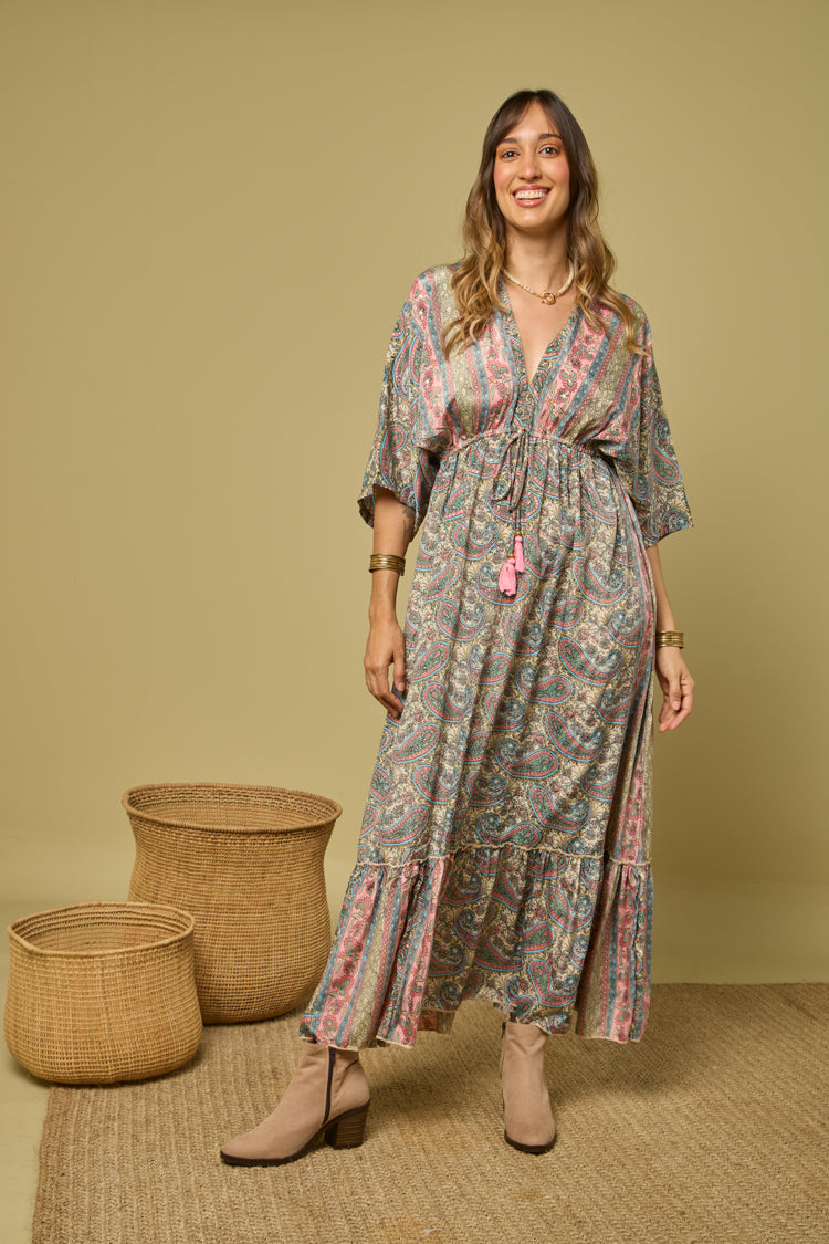 Vestido seda Gipsiana