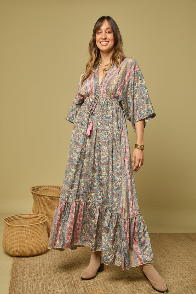 Vestido seda Gipsiana