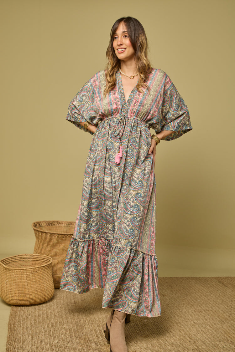 Vestido seda Gipsiana
