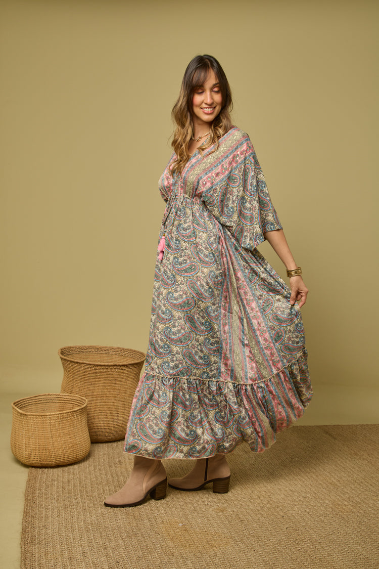 Vestido seda Gipsiana