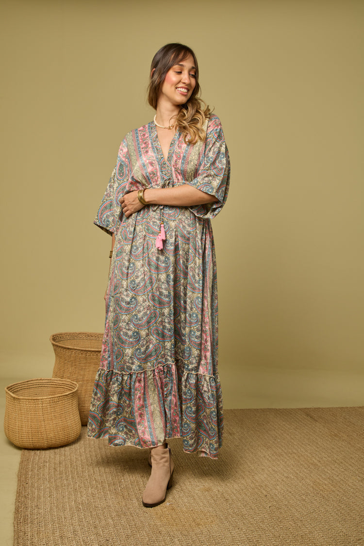 Vestido seda Gipsiana