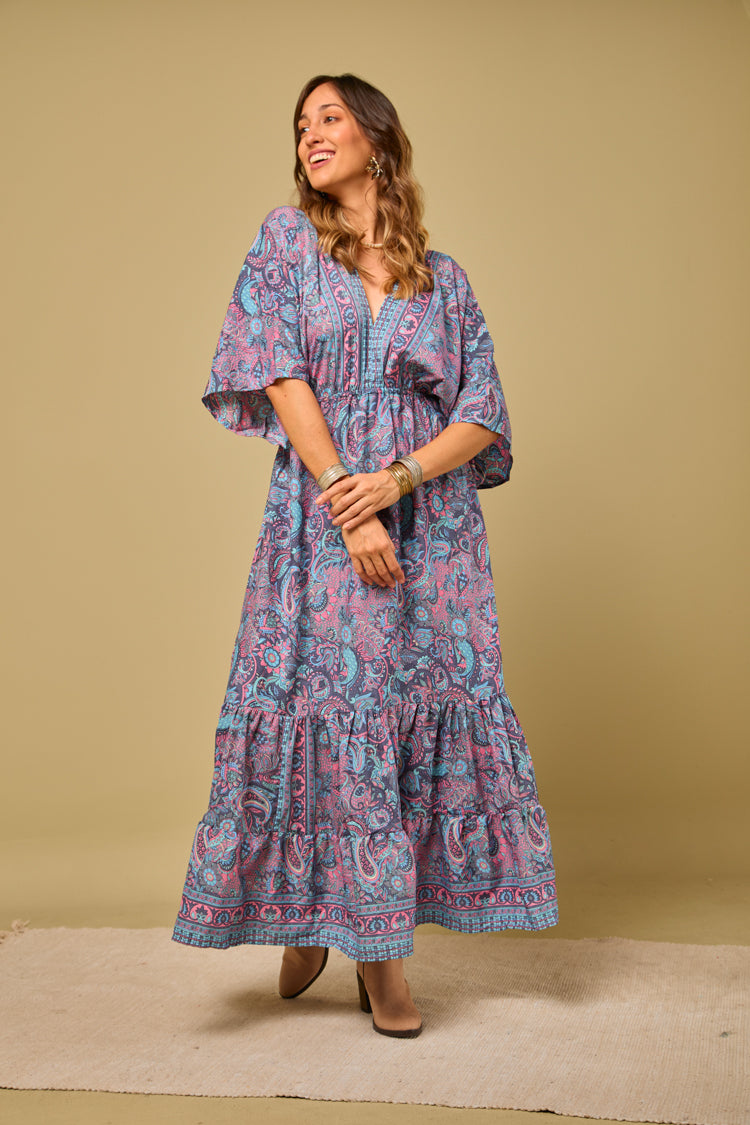 Vestido seda Gipsiana