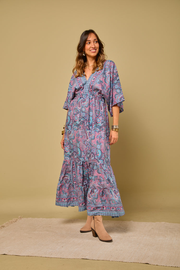 Vestido seda Gipsiana