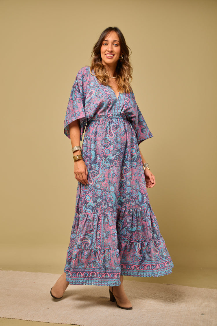 Vestido seda Gipsiana