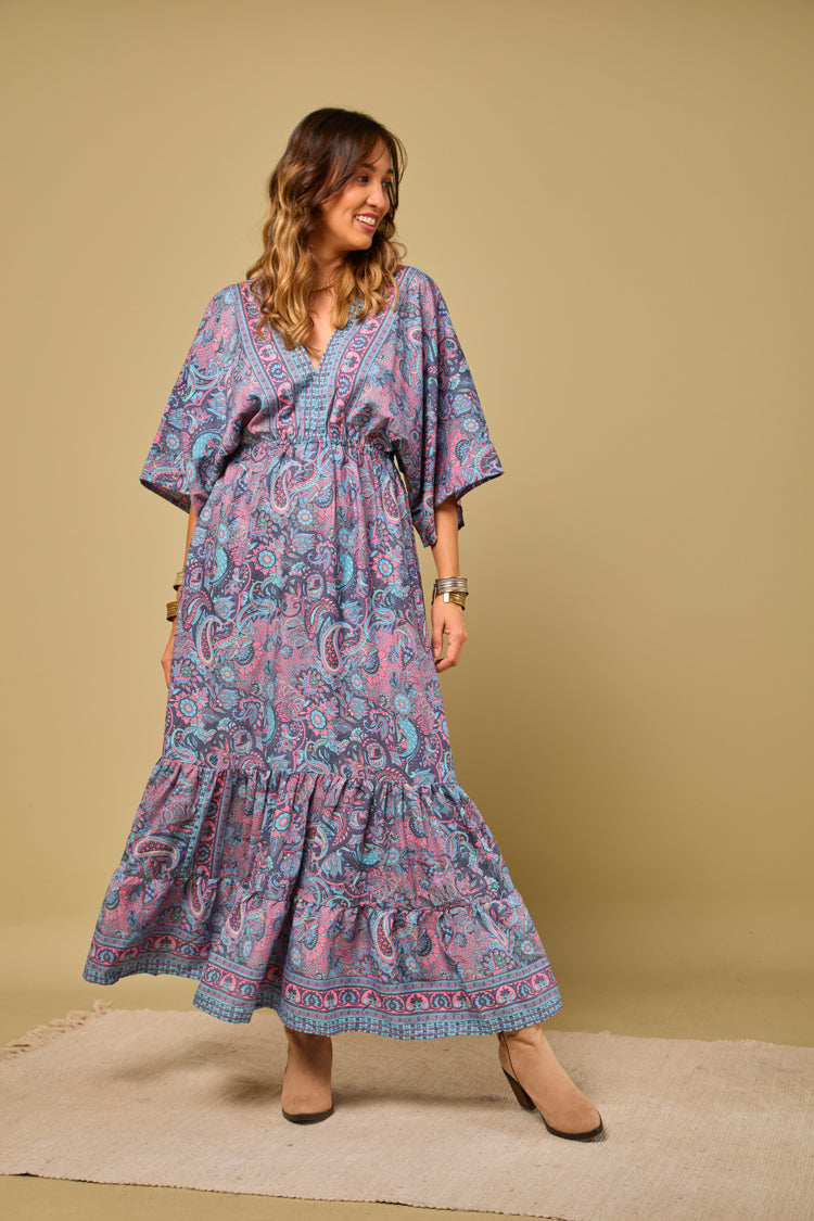 Vestido seda Gipsiana