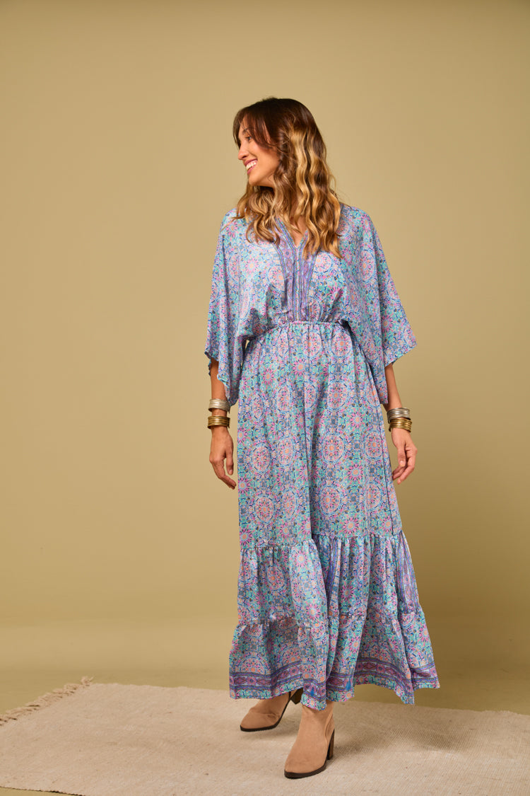 Vestido seda Gipsiana