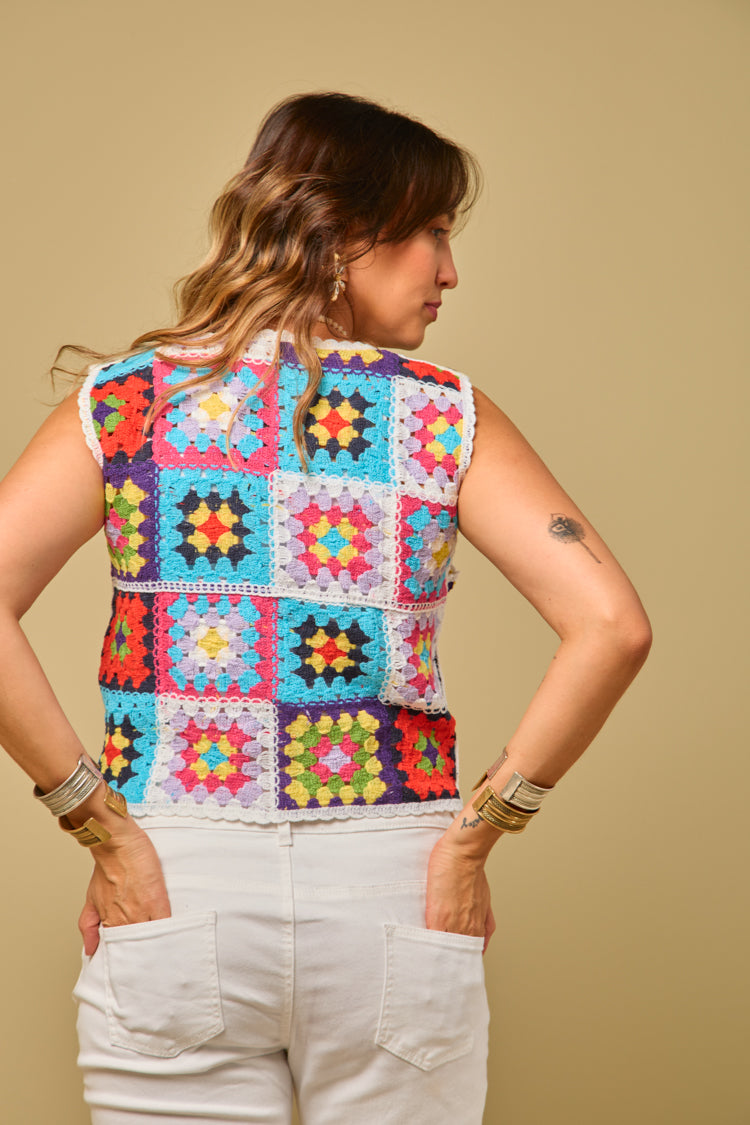 Blusa crochet Colores