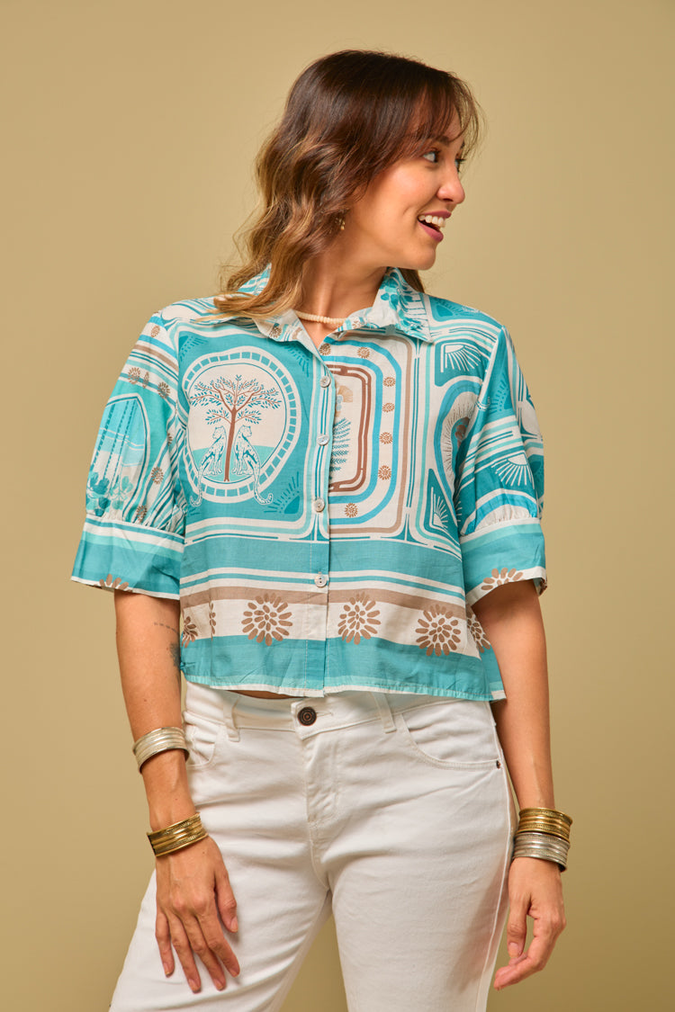 Camisa Selva Turquesa