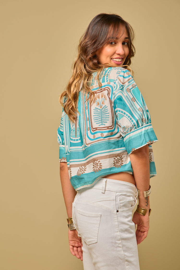 Camisa Selva Turquesa